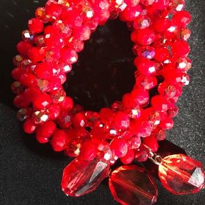 Sassy Jones Red ‘MALIA’ Bracelet Stack (set of 6)